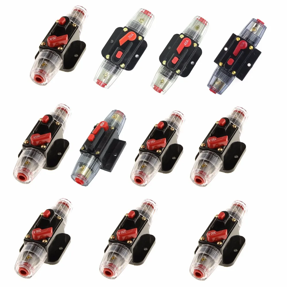

12V-24V 20A 30A 40A 50A 60A 80A 100A DC Auto Car Bike Stereo Audio Circuit Breaker Reset Fuse Inverter