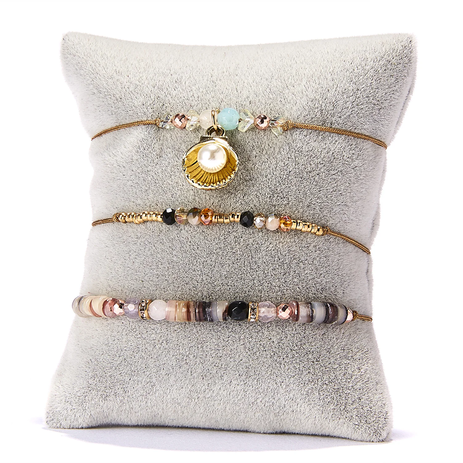 

3pcs/set Leave Star Seashell Tassel Charm Beads Bracelets For Women Boho Multilayer Crystal Bead Bracelet Jewelry Party Gift
