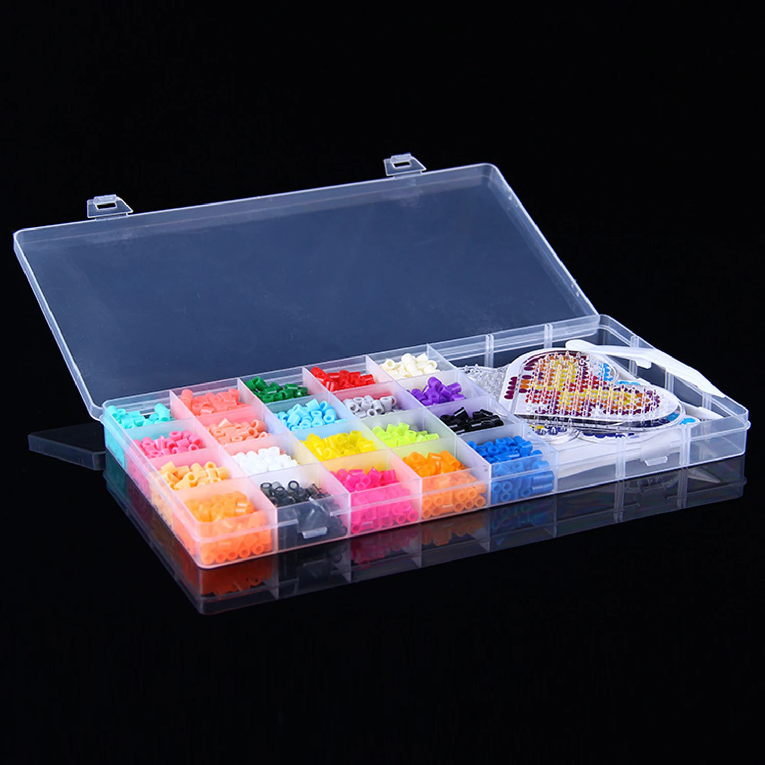 2000PCS 20 Colors Mini Fuse Beads Craft Beading Kit for Kids Adults DIY