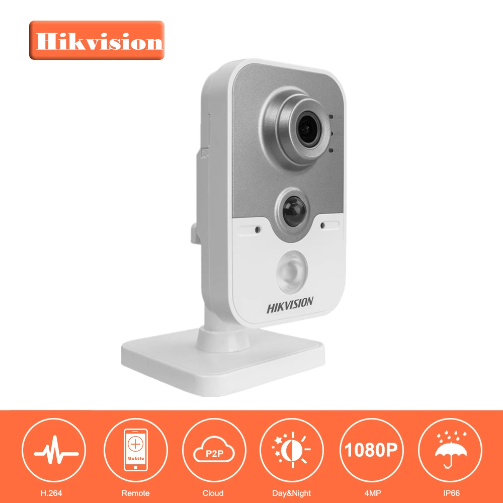 In Stock HD Wireless IP Camera 1080P DS-2CD2442FWD-IW 4MP IR Cube Network WiFi Camera Android Support Replace DS-2CD2432F-IW