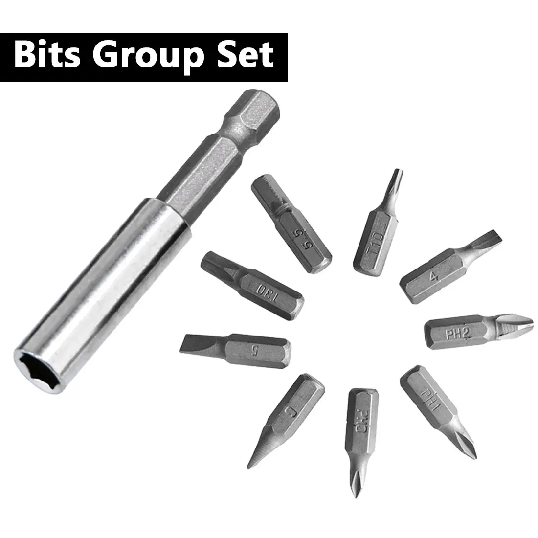 New 10Pcs/set CR V Precision Screwdriver Bit Group Set Tool 1/4" Hex