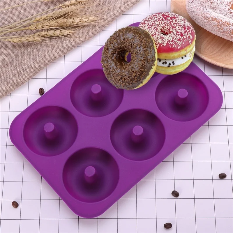 1Pc Silicone Doughnut Cake Donut Muffin Mold Ice Mould Pan UK Baking S6G9 J0P5 