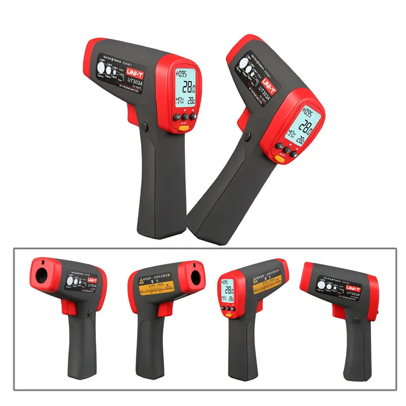 

UNI-T Temperature Gun UT303A Infrared Thermometer UT303D Handheld Non-Contact IR Infrared Laser Digital Thermometer