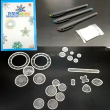 Spirograph deluxe set Spiral Designs Interlocking Gears Wheel with3 pcs Pens educational toy Creative Drawing For