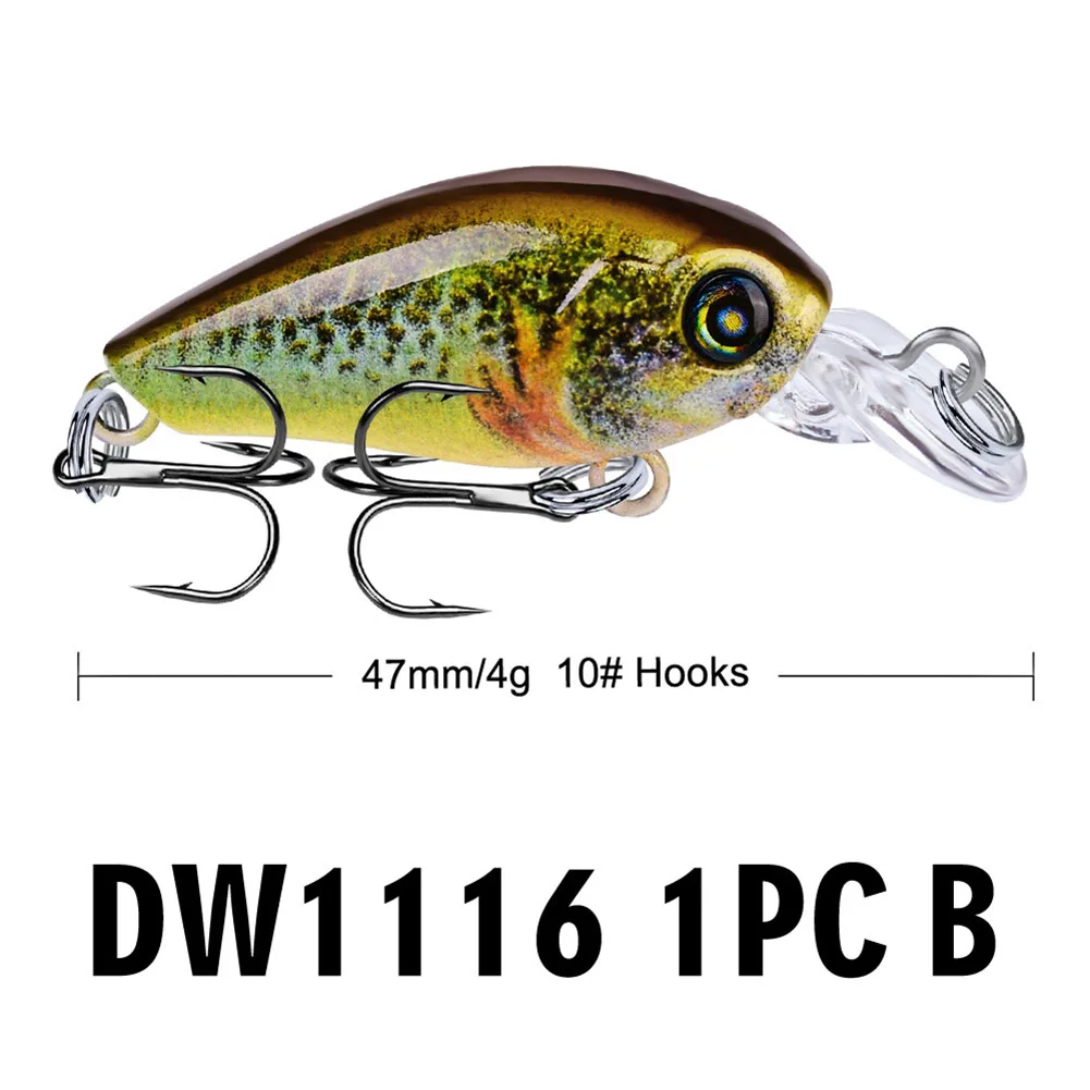 

Artificial Simulation Fishing Lure Bait 47mm 4g Hooks Lifelike Accessories Tool WHShopping