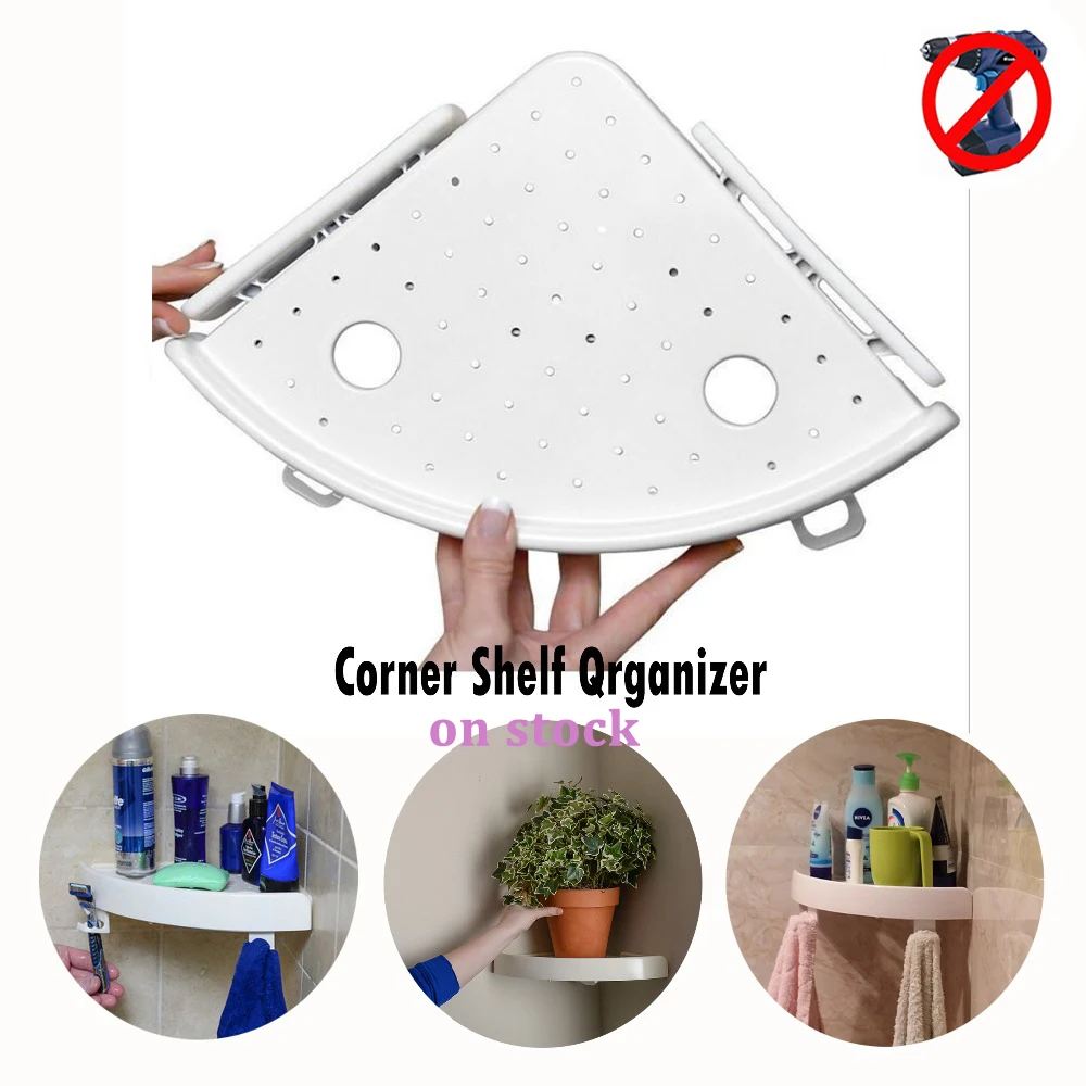 Bathroom Shelf Qrganizer Snap Up Corner Shelf Caddy Bathroom Plastic