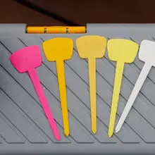 100 шт Т-образная садовая почтовая бирка для систематизации сортировки знак бирка, ярлык пластиковые пустые письма съёмная карта садовые этикетки