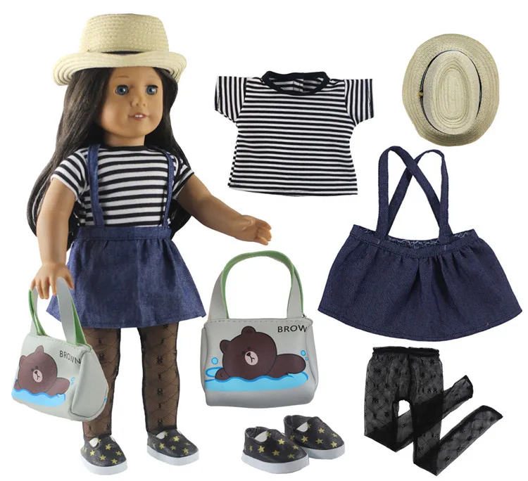 Стиль 5 комплект одежды для куклы одежда для отдыха ручной работы наряд юбка принцессы для 1" американская кукла+ кукла аксессуары