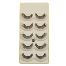 5 шт(Модные накладные ресницы 5 пар Черные Мягкие Поддельные Наращивание ресниц