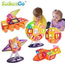 SuSenGo Desenhador Magnético Brinquedo 110/130 Peças Mini Blocos de Construção DIY Educacional Construção Crianças Dom Brinquedos
