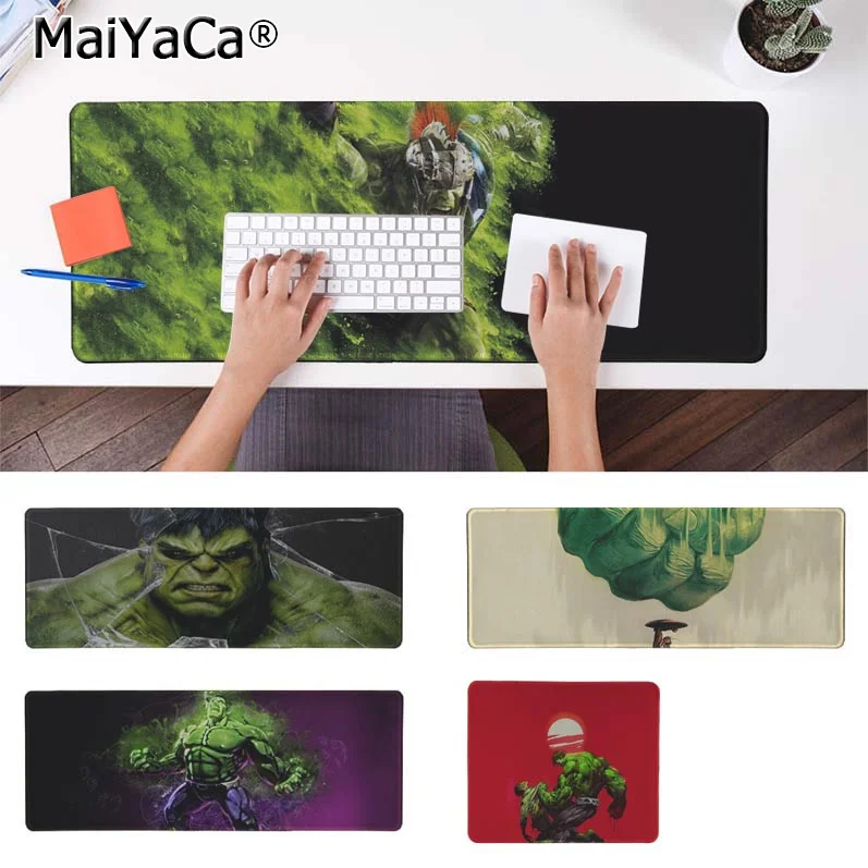 

MaiYaCa Boy Gift Pad Marvel Heroes Hulk Natural Rubber Gaming mousepad Desk Mat Free Shipping Large Mouse Pad Keyboards Mat