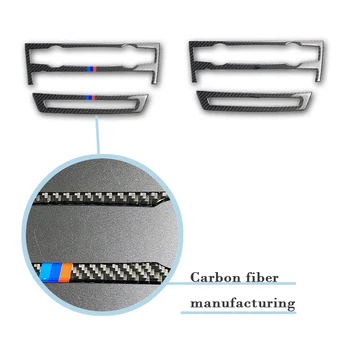 

BACKAR 1set Car Air Panel Center Console Interior Stickers Carbon Fiber Decoration For BMW E70 E71 X5 X6 2008-2013 M Accessories