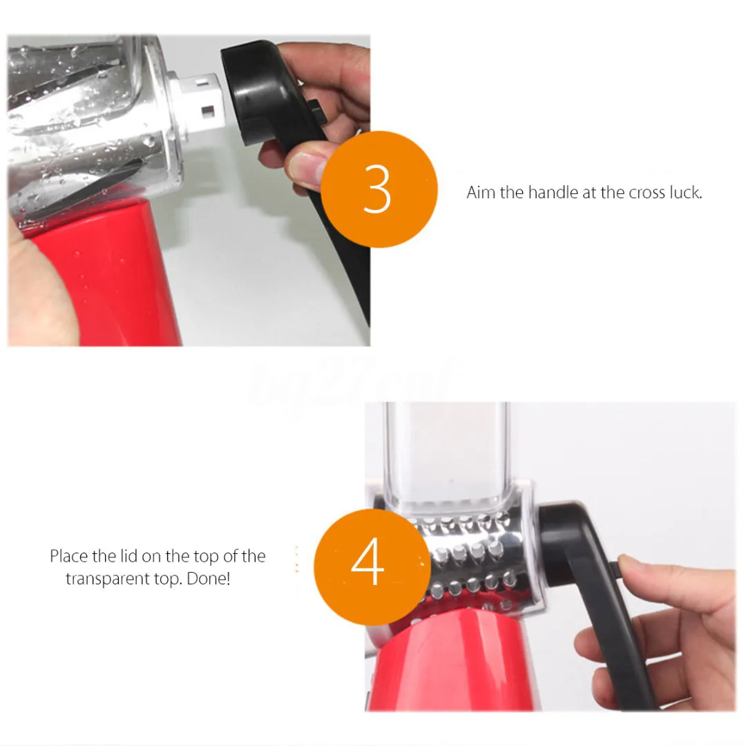 1set 3 in 1 Round Kitchen Fruit Potato Carrot Julienne Grater Cheese Vegetable Slicer Green Red