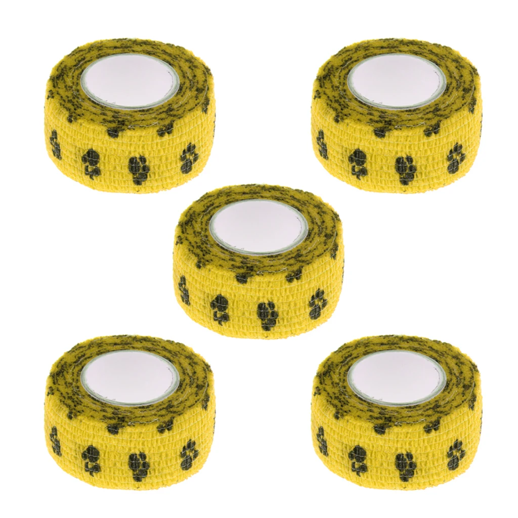 5 Pieces Non Woven Pet Dog and Cat Wound Self Adhesive Bandage Tape