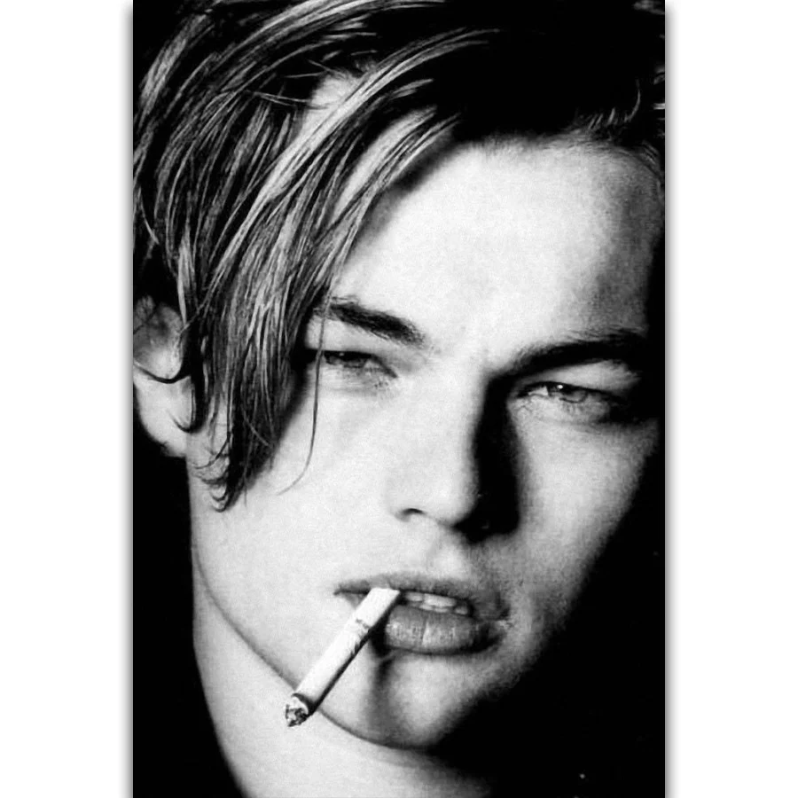 

S2438 Young Leonardo DiCaprio USA Handsome Actor Movie Wall Art Painting Print On Silk Canvas Poster Home Decoration