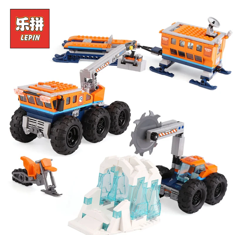 

Lepin 02111 New City Series the Arctic Mobile Exploration Base Set Compatible 60195 Model Building Blocks Bricks Kids Toys Gift