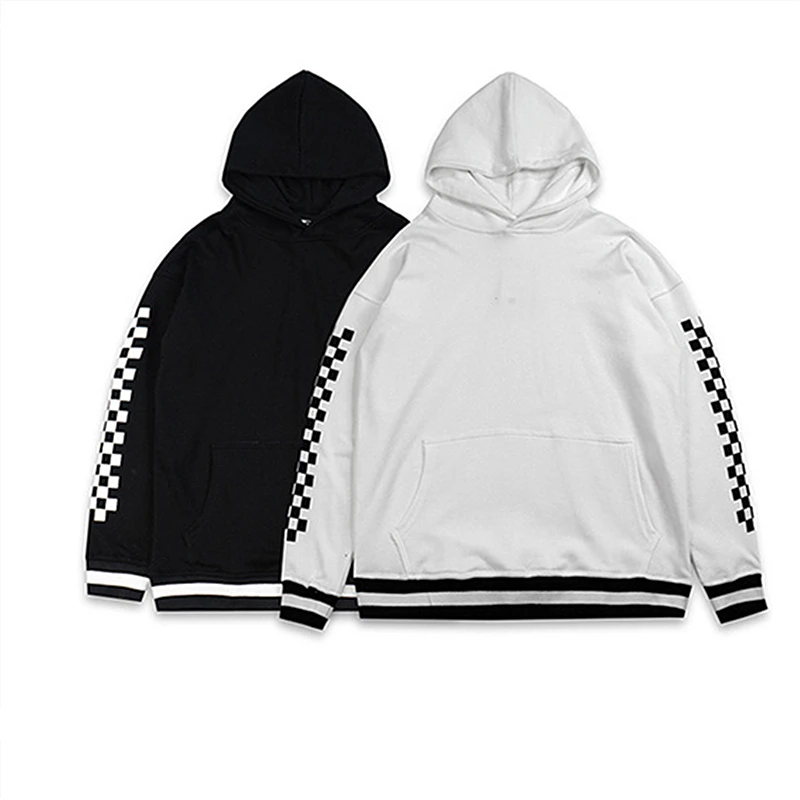 

Men women hoodies kanye west hip hop streetwear lattice harajuku plaid hoodie sweatshirts justin bieber tops coats clothing