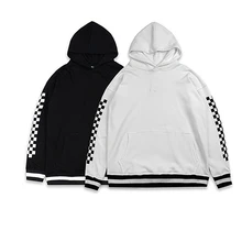 Men women hoodies kanye west hip hop streetwear lattice harajuku plaid hoodie sweatshirts justin bieber tops coats clothing