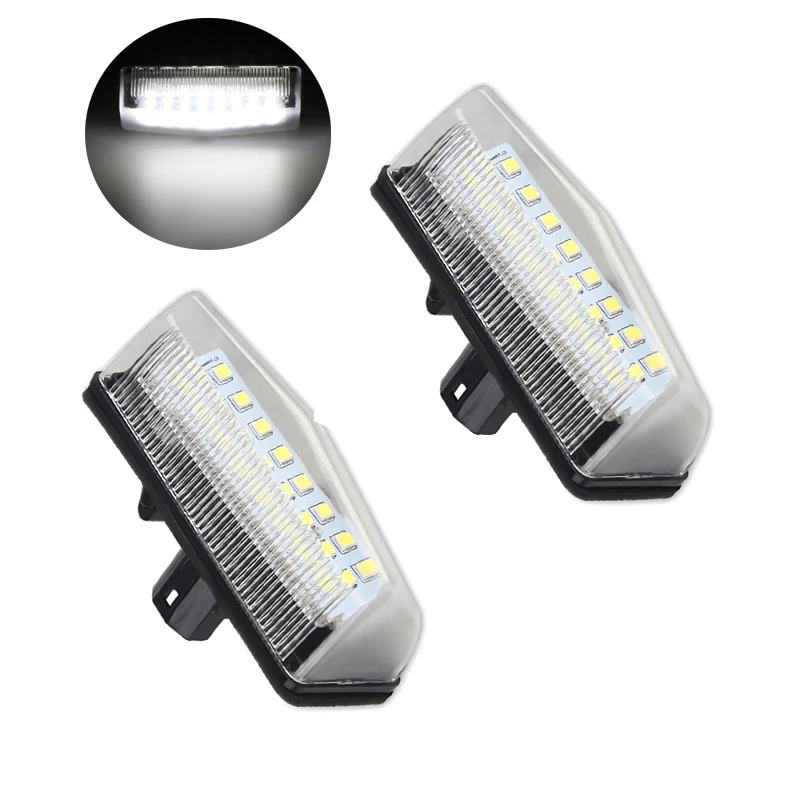 2PCS White License Plate Light For Toyota PRIUS ZVW30 24SMD 6500K 12V