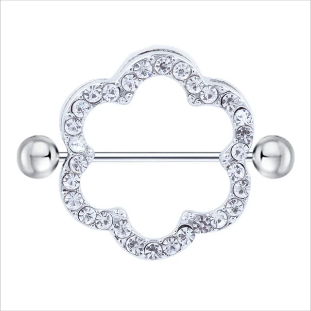 Cute Flower Nipple Rings Nipple Piercing Womenin Body Jewelry from