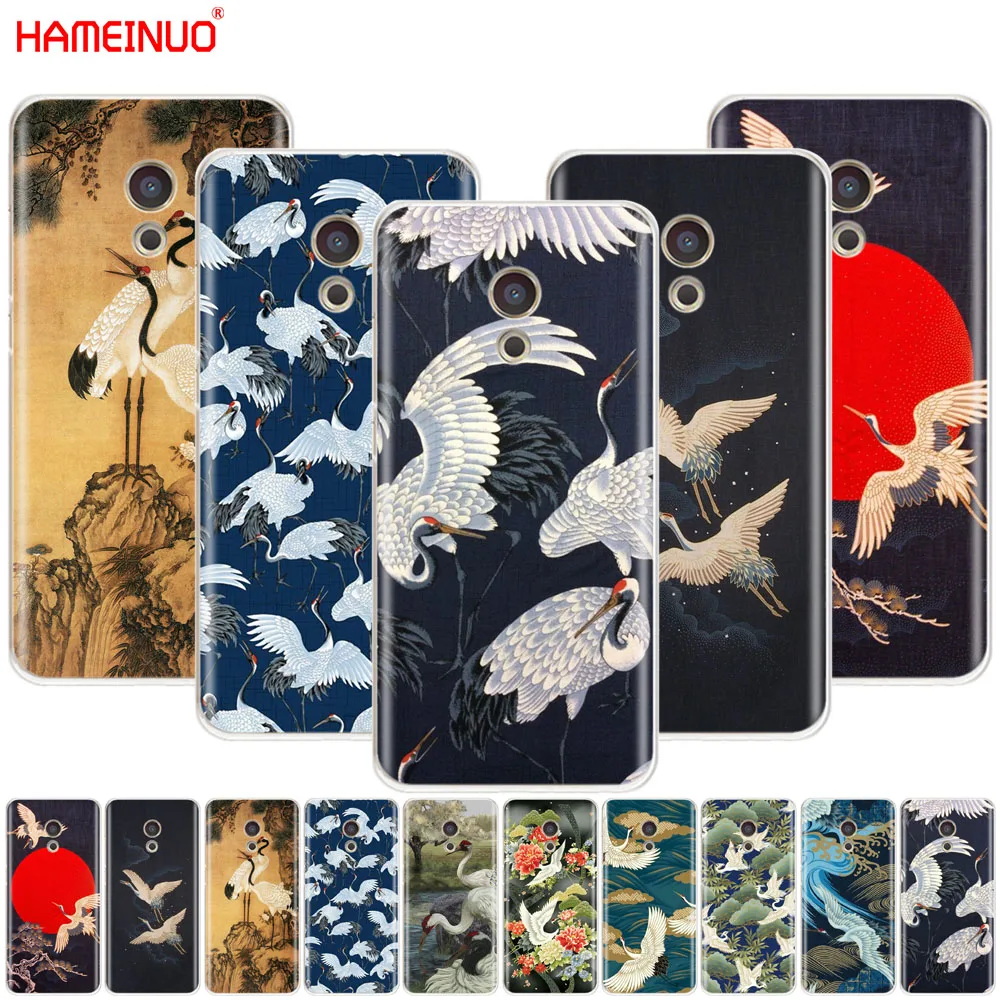 

HAMEINUO Red crowned crane art Cover phone Case for Meizu M6 M5 M5S M2 M3 M3S MX4 MX5 MX6 PRO 6 5 U10 U20 note plus