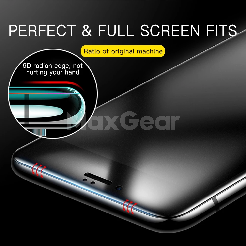 9H 9D матовое закаленное стекло с полным покрытием AG для iPhone 12 Защита экрана X XS 11 Pro
