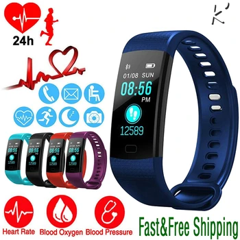 

Smart Watch Sports Fitness Activity Heart Rate Tracker Blood Pressure wristband IP67 Waterproof band Pedometer for IOS Android