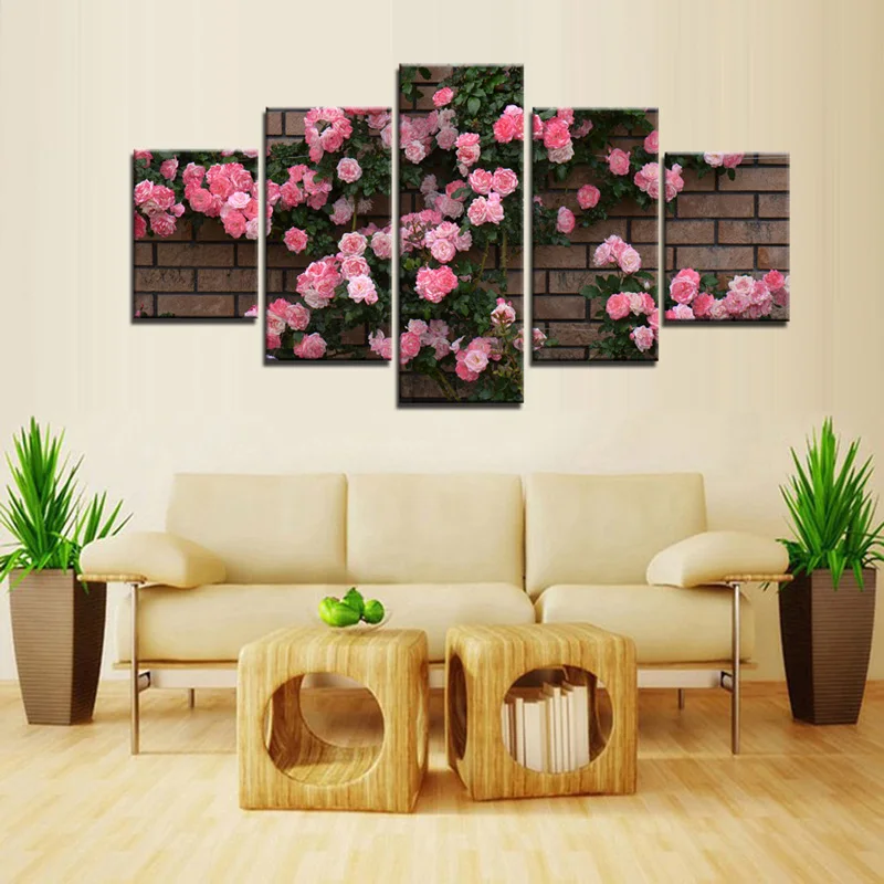 

5 Panel Beautiful Followers Canvas Painting HD Printed Home Decor Wall Pictures Picture Print painting drop shipping is welcome
