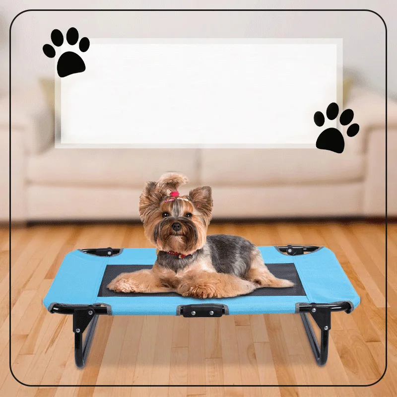 Portable Dog Bed Outdoor Summer Cool Pet Elevated Bed Cot Foldable