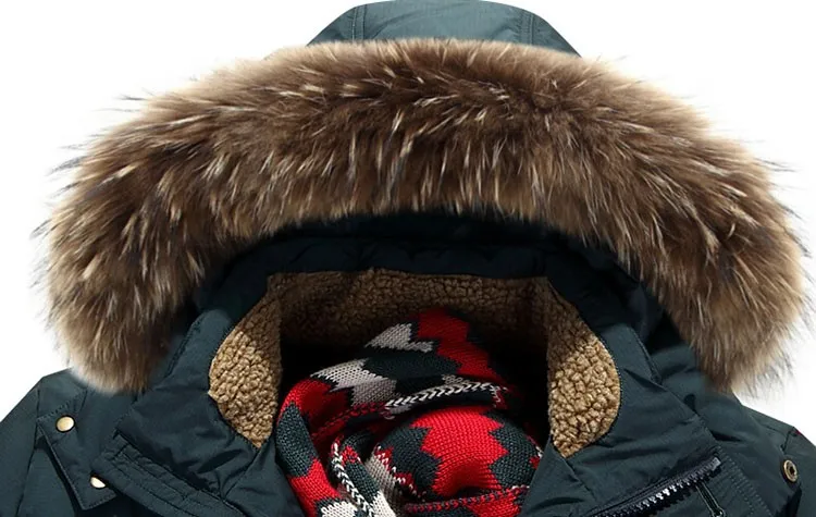 Winter Parka Thicken Warm Down Winter Jacket Men fashion casual fur collar Hooded Coat Outdoor windproof White Duck Down Jacket  (10)