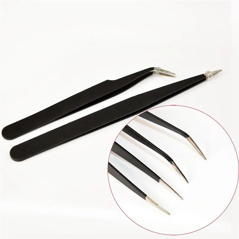 Nail Tweezers Art Stainless Steel Curved Straight tool Free Shippingin