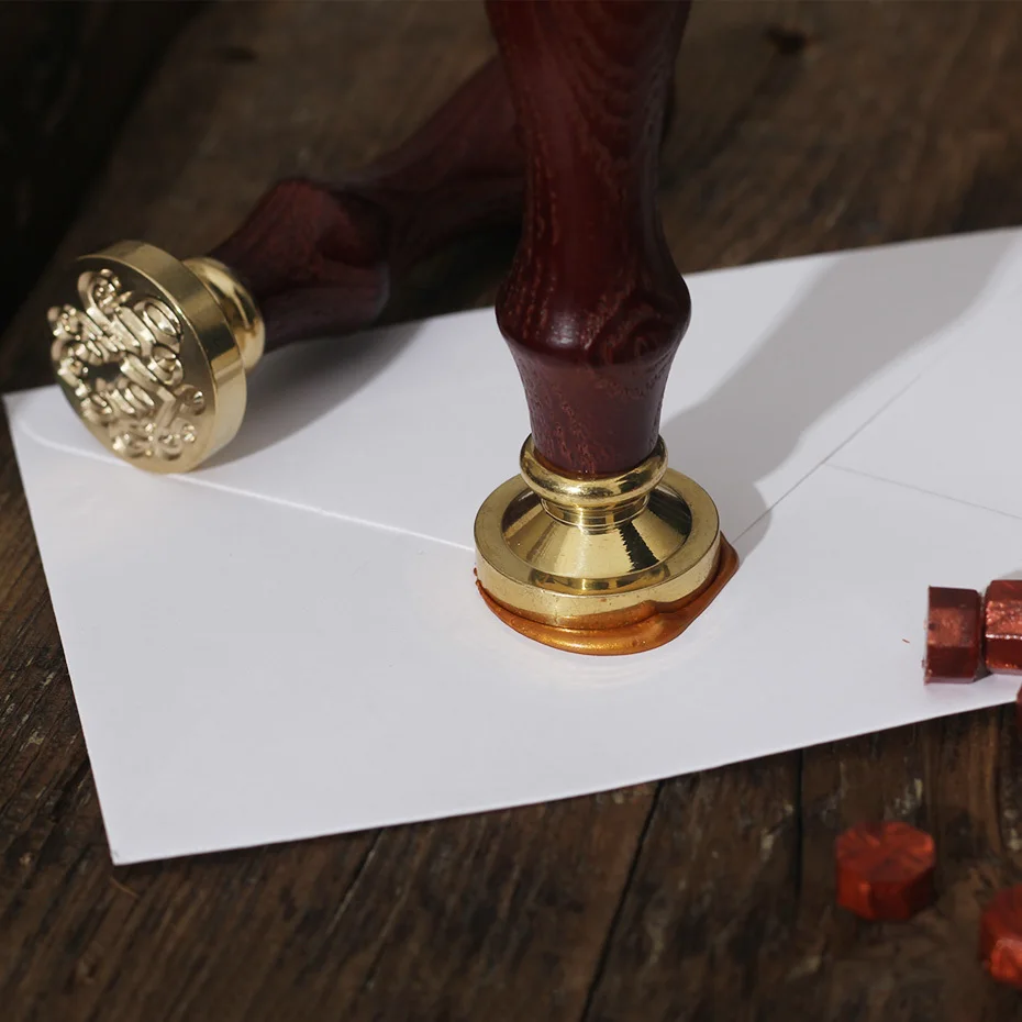 Sealing Wax Stamp Metal Retro Birthday Card Wood Handle Diy Beautiful Girl Fire Paint Seal Wedding Invitations Wax Seal Stamp