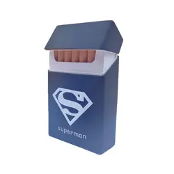 Супермен Человек из мягкой резины чехол сигарет курение Для женщин Сигарет Пакет борода Ангел портсигар рукавом коробка для хранения