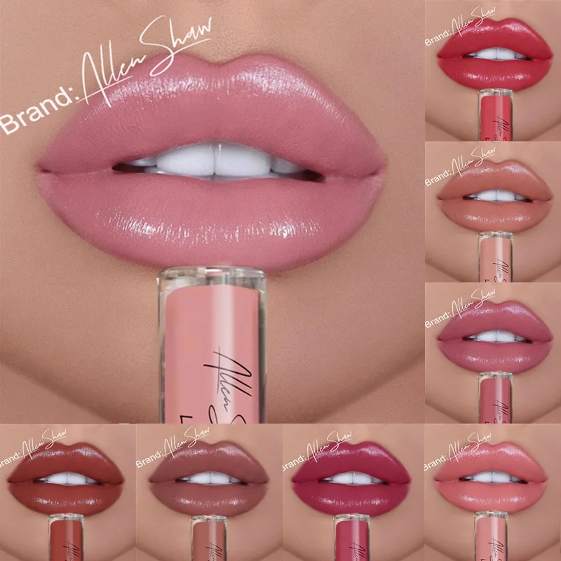 

New 12 color Lipstick Makeup lasting Red lip cosmetic Sexy gloss Silky Nude Cream geology Liquid Lipstick