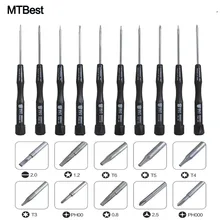 Набор прецизионных отверток P2 P5 Pentalobe Y2.5 Tri Wing PH00 PH000 T3 T4 T5 T6 с прорезями для ремонта телефонов Macbook Air/Pro