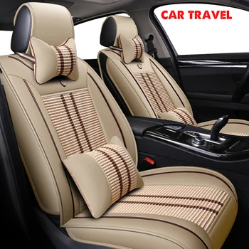 

CAR TRAVEL ice silk Car Seat Covers set for Ssangyong all model Actyon Kyron Rexton korando Tivolan car-styling auto accessories