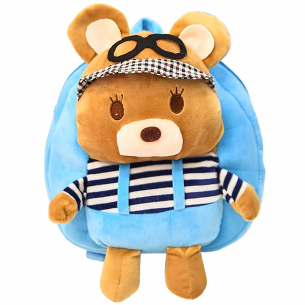 2018 Children Plush Backpack Cartoon Bear School Bags Girls Boys