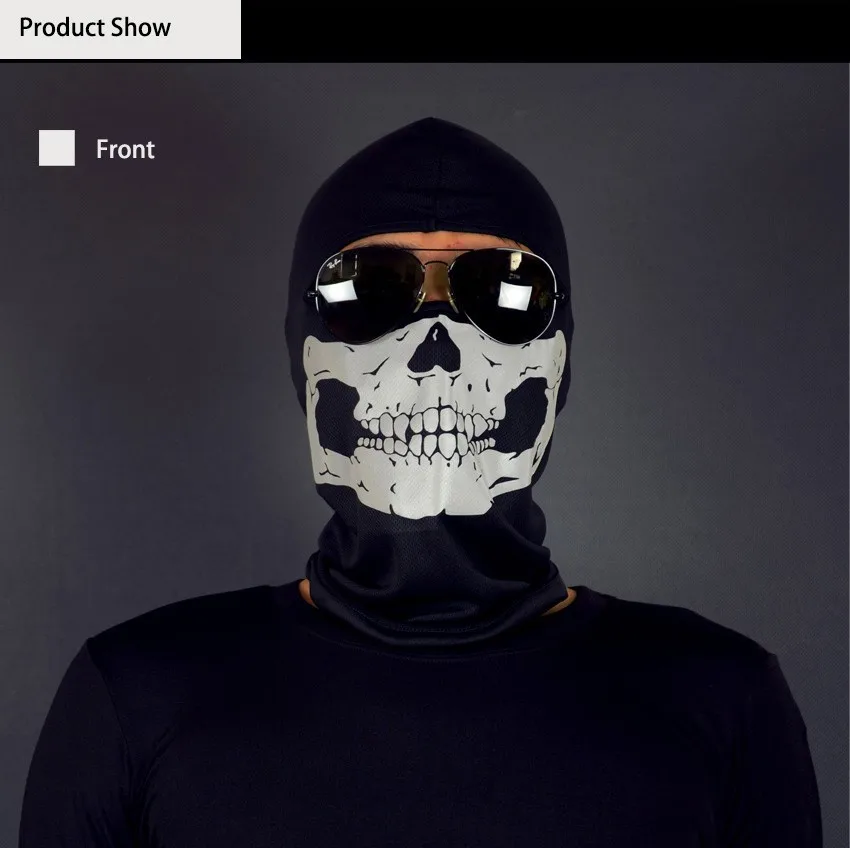 ghost skull face mask balaclava black 5