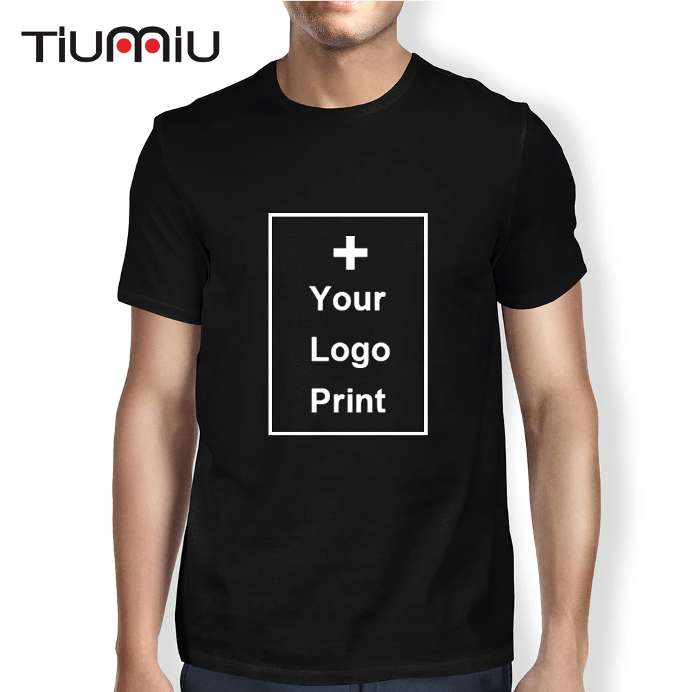 Customized Logo T shirts for Men Your Logo Print Male Custom Design Logo Tops Tee 2018 Summer