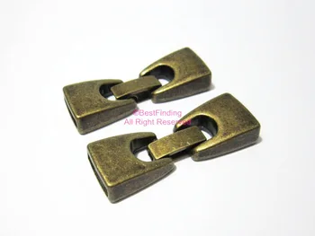 

10x2mm Antique bronze clip leather clasp 10mm Flat leather clasp -FH07B