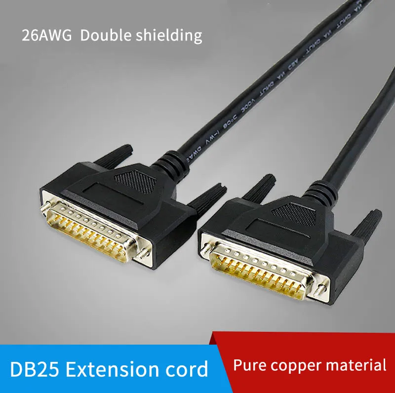 

Pure Copper DB25 Extension Cable Male to Male to Female 25 pin Parallel Port Connect Wire Shieldiing Computer Printer Data Line