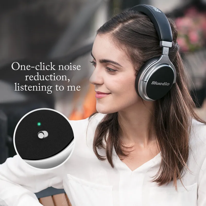 2017 New Bluedio F2 activa de ruido cancelación de Bluetooth inalámbrico Auriculares auriculares con micrófono para teléfonos - 4