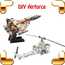 Подарок на год ВВС и танк Военная Униформа 3D Паззлы модель DIY образование Игрушечные лошадки обучения зная модели истребителя Соберите игры для мальчика