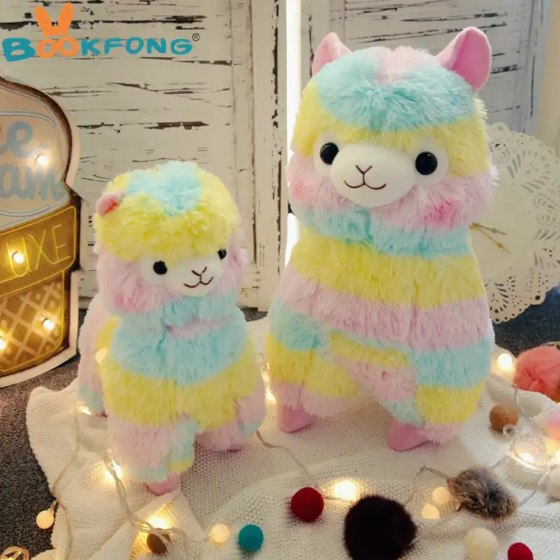 Rainbow Alpaca Vicugna Pacos Soft Alpacasso Doll Stuffed Plush Toy Kid/'s Gift