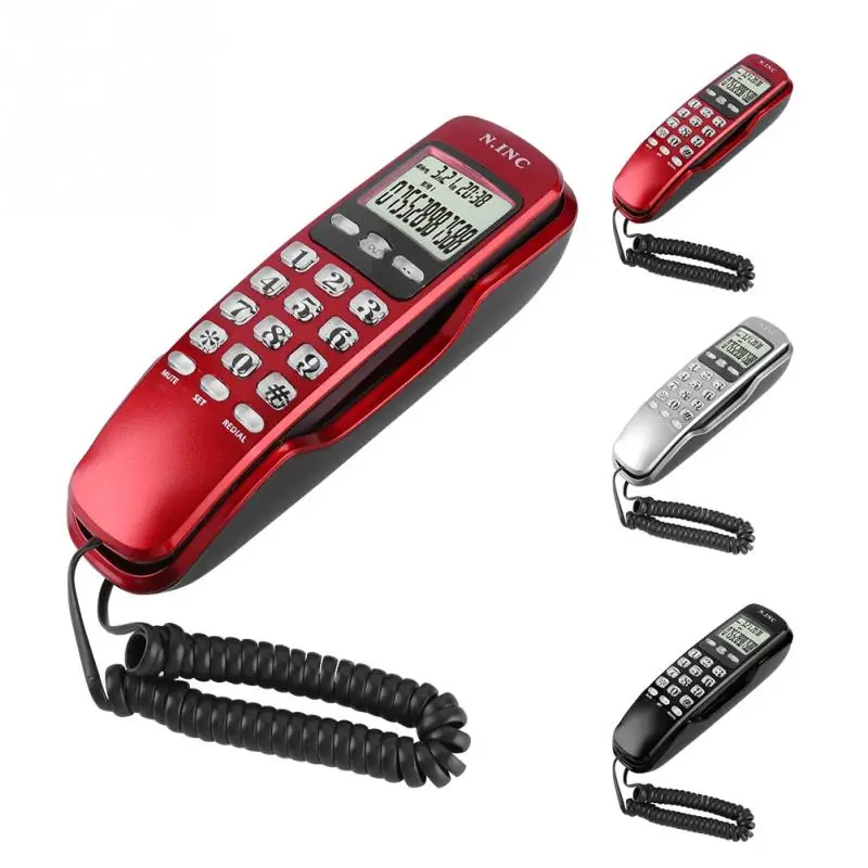 

Mini Wall Telephone Dual Caller ID DTMF/FSK Home Office Hotel incoming memories Caller ID Call Back LCD Display Landline Phone