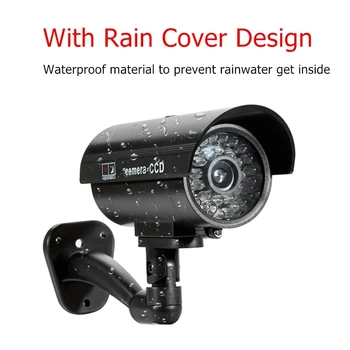 

Fake Dummy Camera Bullet Waterproof Outdoor Indoor Security Cctv Surveillance Camera Flashing Red Led
