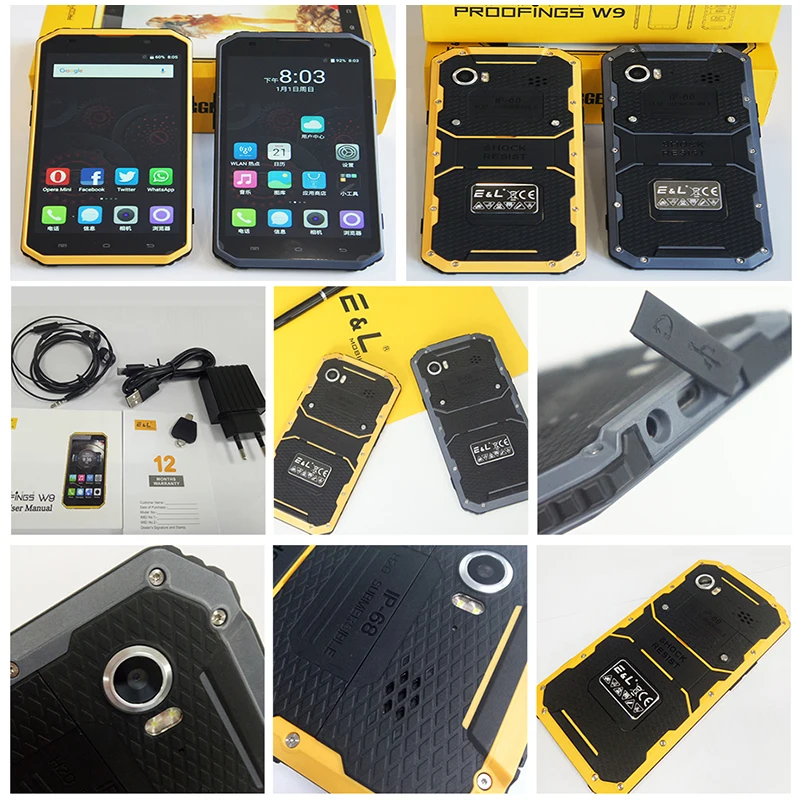 E & L W9 смартфон с 6 дюймовым дисплеем восьмиядерным процессором MTK6753 ОЗУ 2 Гб ПЗУ 16