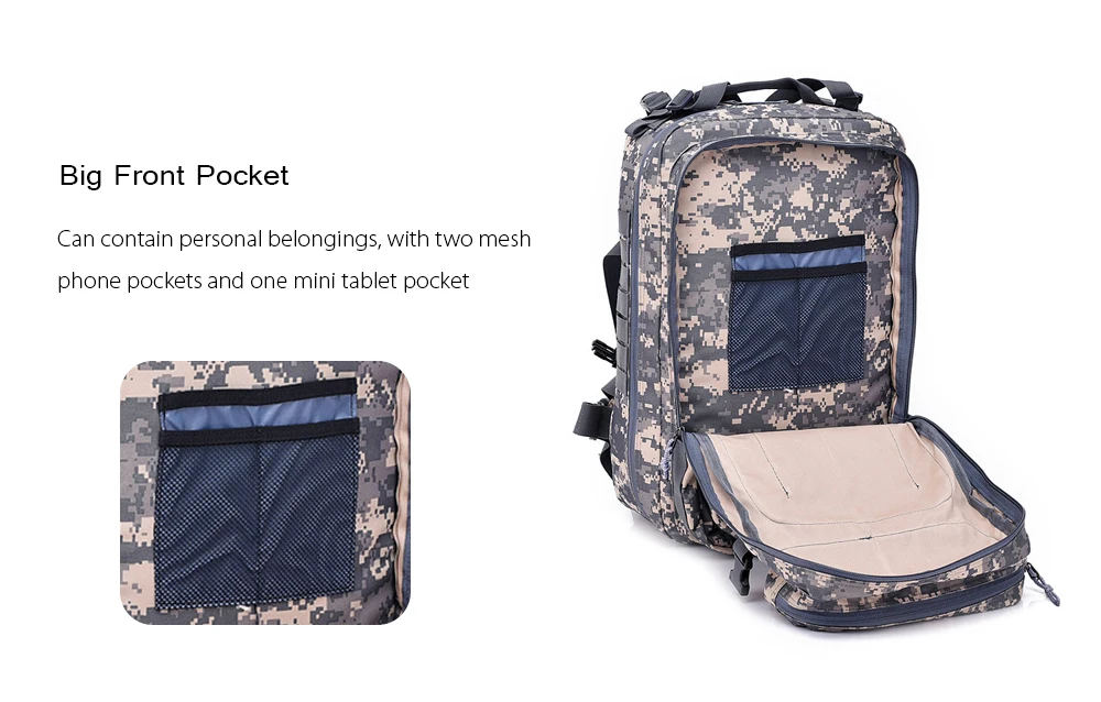 Free Knight 9252 Military Tactical Backpack Assault Pack Army Bag with US Flag Patch