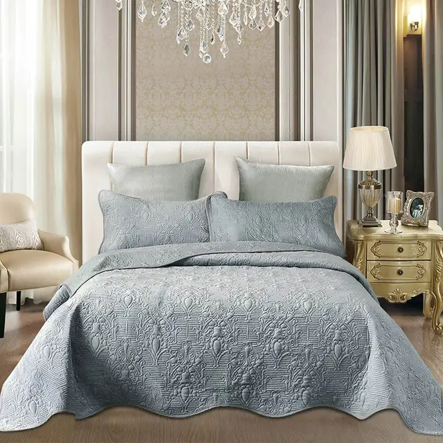 Svetanya Embossing Coverlet thick bed Sheet 230x250cm+2*pillowcases