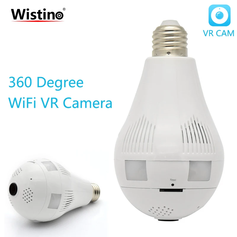 

CCTV 960P Bulb LED Light Wifi IP Camera Wi-fi Fisheye VR Panoramic Camera 360 Degree 1.3MP Home Security Baby Camera VRCAM Alarm